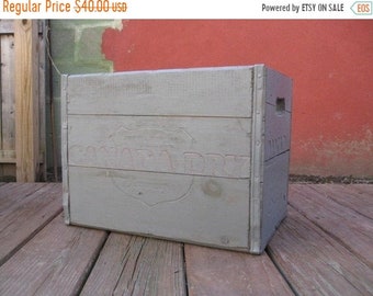 Pale Blue Canada Dry Wooden Crate. Rustic Country Cottage and Farm Chic. 2 Available.