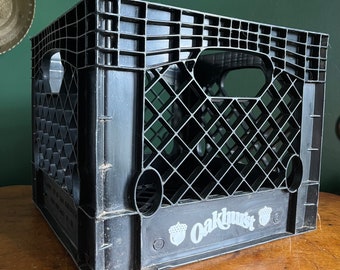 Vintage Black Oakhurst Dairy Plastic Milk Crate Portland ME