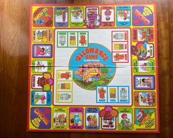 Vintage 1979 Allowance Game Board Board Only Game Room Decor Milton Bradley