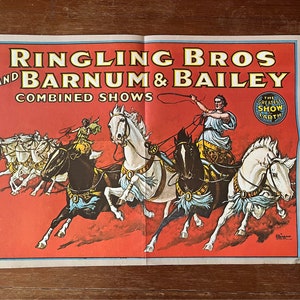 Jahrgang 1970 1971 Ringling Bros und Barnum und Bailey Circus Plakat