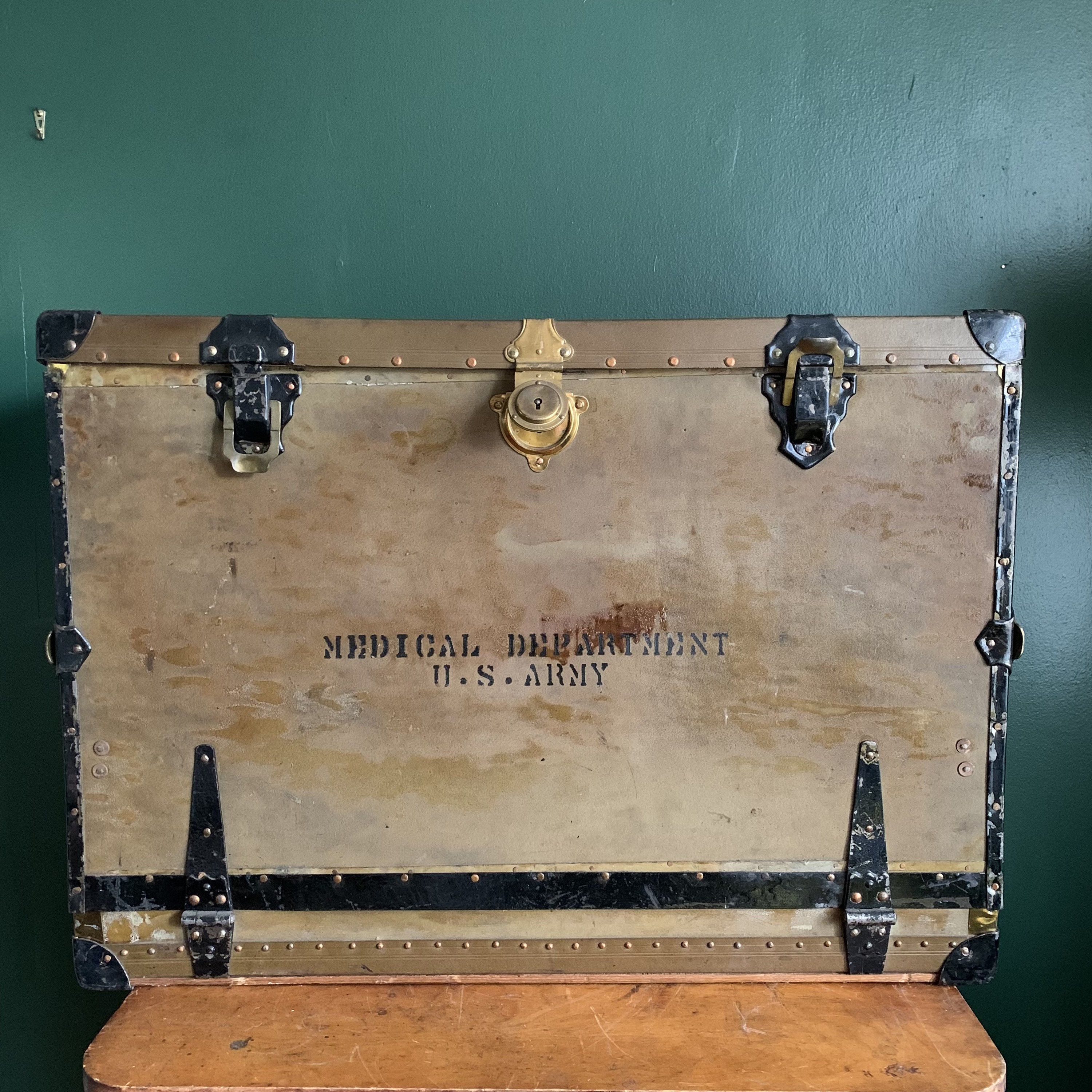 Vintage Trunk, Military Footlocker, Metal Trunk, Jimmy Carter, Metal  Suitcase, Military Trunk, Container, Trunk Coffee Table, Storage Box, 
