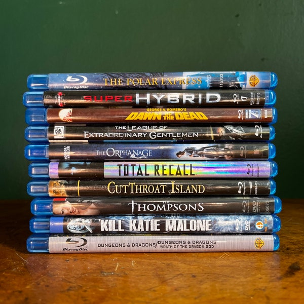 Vintage Blu Ray Disc Movies. Sold Separately.