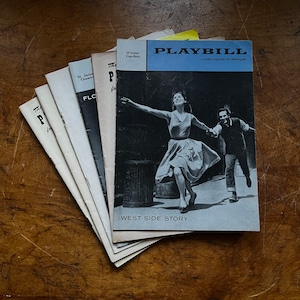 Carteles de Broadway antiguos. Teatro de Nueva York de los años 50.