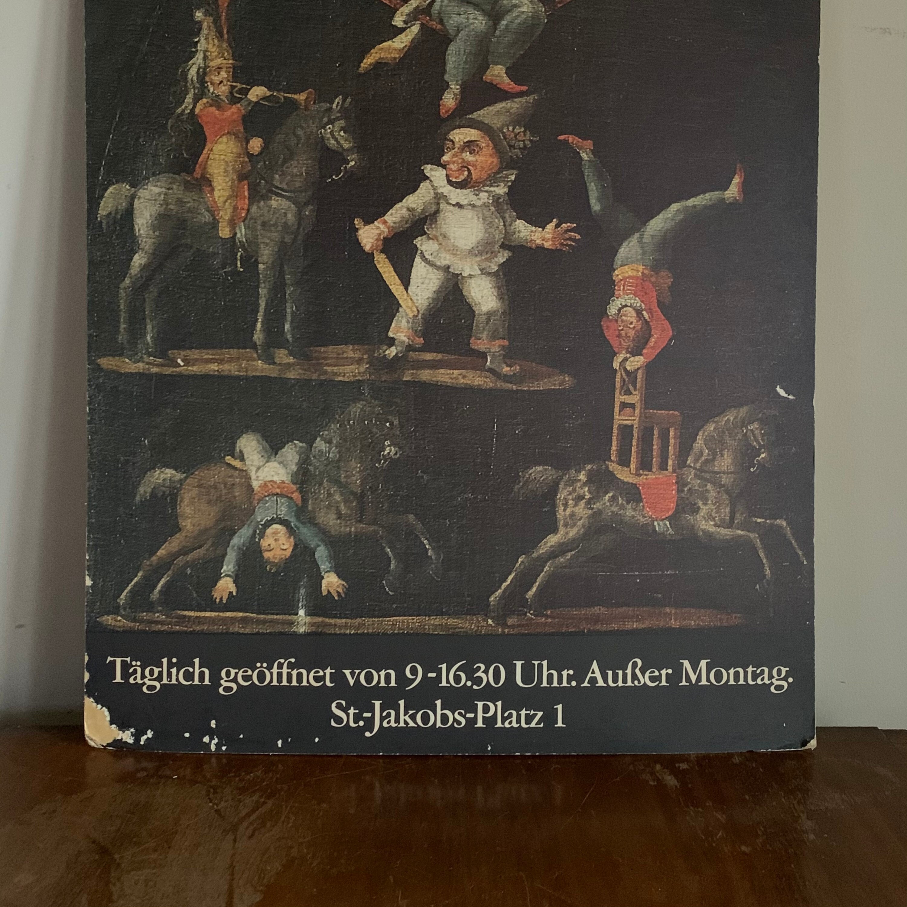 Germany. Munich Vintage Cardboard Munich Puppet Theater Collection Advertising Promotion Poster
