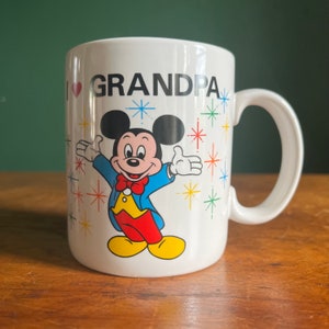 Vintage 1980s Disney Grandpa Love Mug Vintage 1980s Grandfather Mug WDW Disneyworld Disneyland