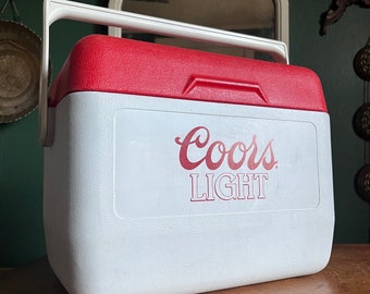 Vintage Coors Light Beer Cooler Gott Tote 1811/12 Red White 1970s