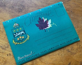 Vintage 1940s Montreal Canada Souvenir Postcard Folder.