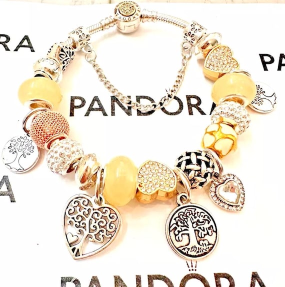 PANDORA Signature Sterling Silver/gold Bracelet With 