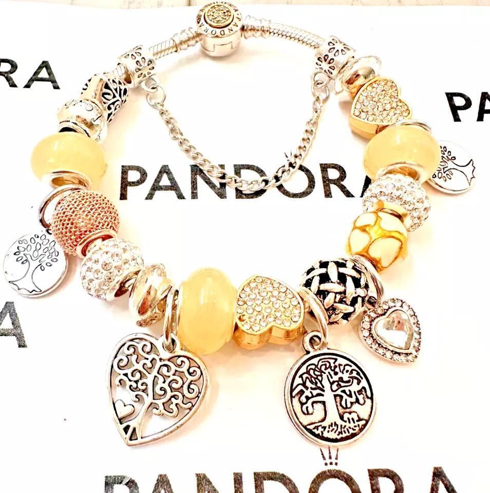PANDORA Signature Sterling Silver/gold Bracelet With 