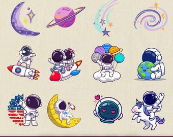 Kid Astronaut svg png Bundle, 12 Designs Kid Astronaut With Rocket, Spaceman svg, Space Nursery, Sublimation, Cricut, svg, png, dxf, eps,pdf