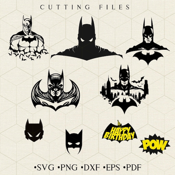 Bat Superhero svg Bundle, Cut Files Cricut, Silhouette,Laser Cut, Instant Download, svg/png/dxf/pdf/eps, Super Hero Bat Birthday svg