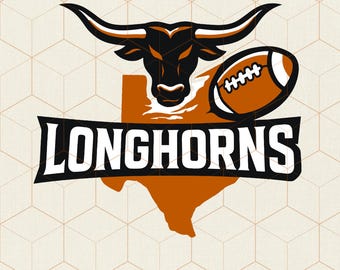 Texas Longhorns Football SVG: T-Shirt Design, Decal, Logo (Digital Download