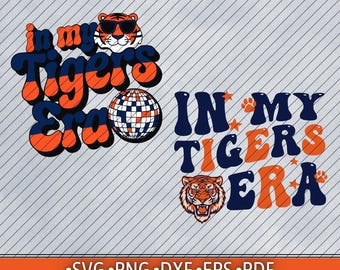 In My Tigers Era svg, Tigers Svg, Detroit svg, Baseball Team svg, Retro Font, Shirt Design, Vector Files for Cricut,Sublimation