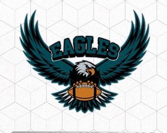 Conception SVG de football des Aigles | Design de logo équipe de football américain pour Cricut, Silhouette | svg,png,dxf,eps,pdf | Parfait pour les travaux manuels et les vêtements
