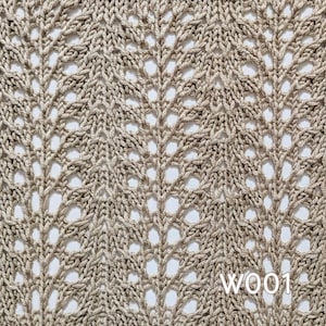 Openwork knitting pattern Knitting diagram W001
