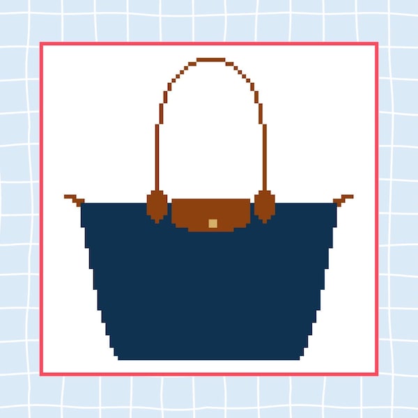 Classic Tote Bag Needlepoint or Cross Stitch Digital Pattern (PDF)