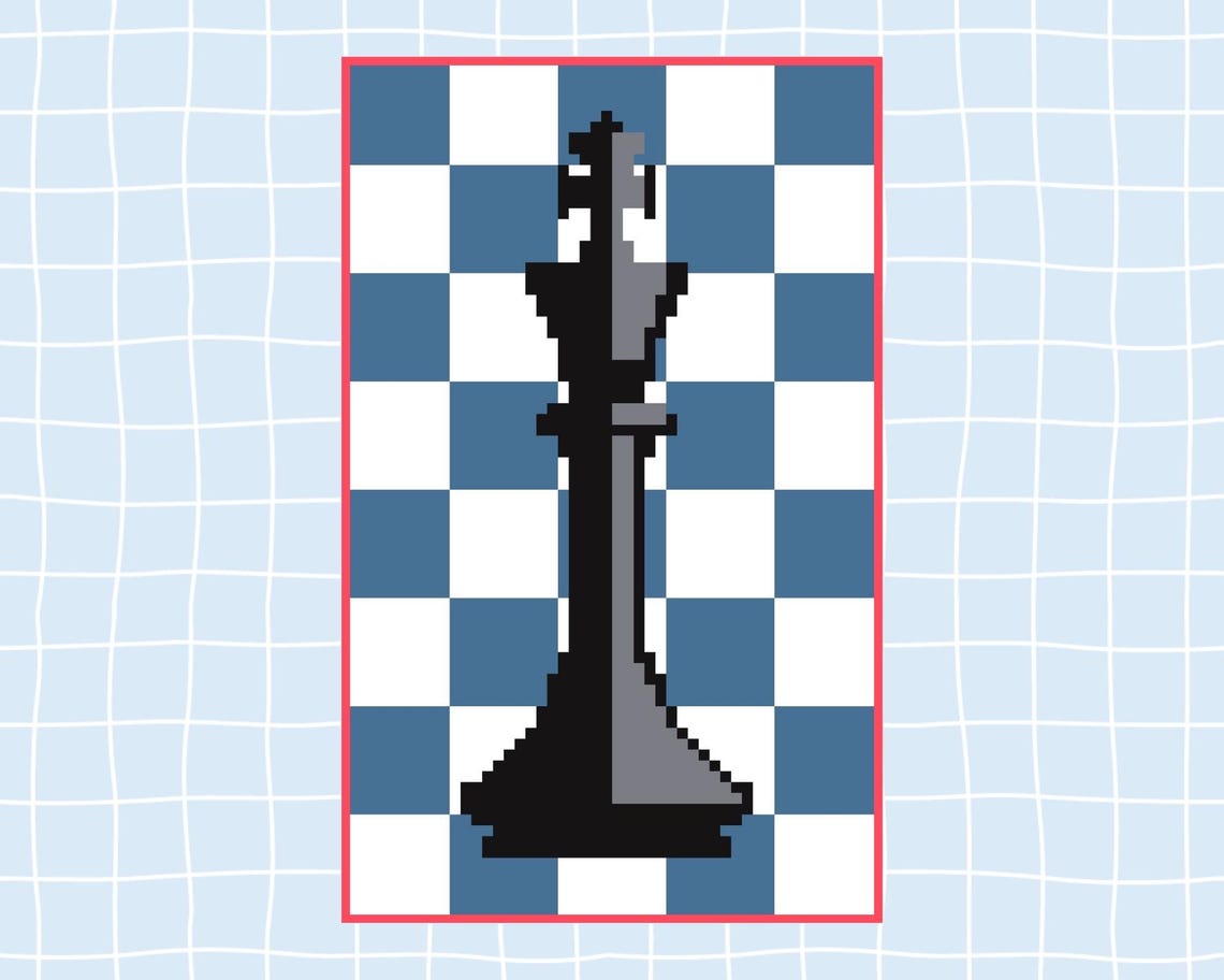 King Chess Piece Needlepoint Ornament Digital Download Pattern (cross ...