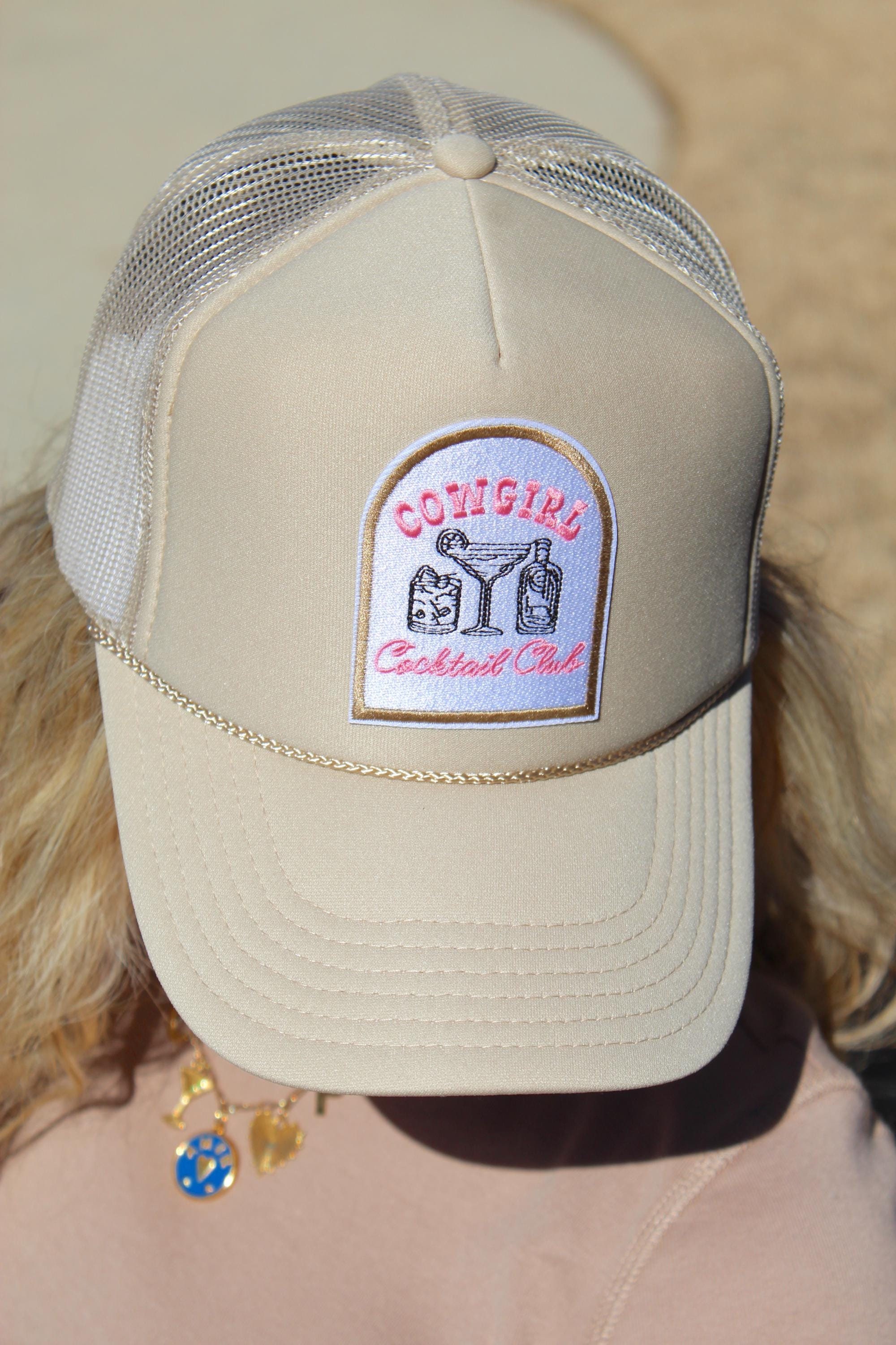 Cowgirl Cocktail Club Trucker Hat | Cocktail Club Hat  display picture 1