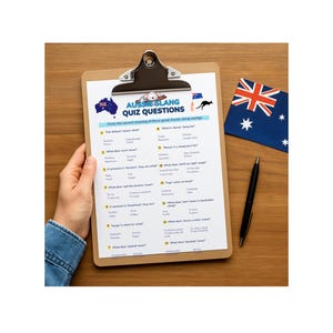 Aussie Slang Quiz: Australian Party Game (Printable PDF Download A4 Size)