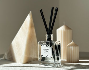 Room Diffuser Japanese Yuzu Scented Reed Diffuser Home Fragrance Citrus Air Freshener Room Fragrance Home Decor Gift Welcome Gift Home