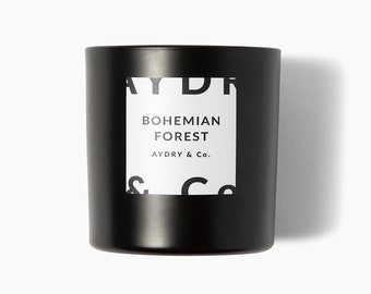 Bougie forestière bohème mèche en bois bougie cadeau pour lui cadeau bohème chic bougie bohème bougie parfum forêt parfum boisé décoration de chambre cadeau unisexe