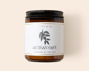 Artisan Café Candle Coffee Scented Candle Coffee lovers Gift Handmade Candle Home Decor Gift Coffee Best Scented Candle Unisex Gift Ideas