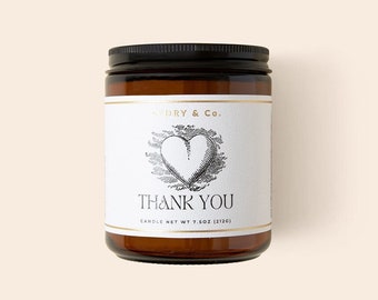Thank You Candle Thank You Gift Candle Appreciation Gift Teacher Appreciation Gift Thank You Gift for Teachers Friends Gift Ideas