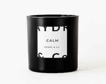 Lavender Scented Candle, Coconut Soy Wooden Wick, Bergamot and Cedarwood, 7 oz