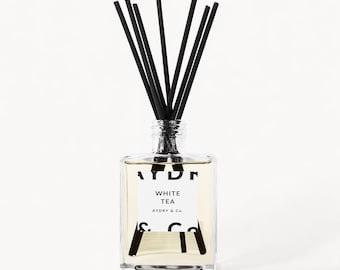 White Tea Reed Diffuser, Clean Home Fragrance with Bergamot and Ginger, 5 fl oz