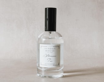 Bruma perfumada para el té de la tarde: espray para el cuerpo, la ropa de cama y el ambiente