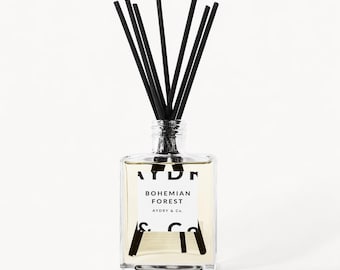 Woody Reed Diffuser, Bohemian Forest Home Fragrance with Reeds, 5 fl oz