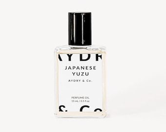 Japanese Yuzu Perfume Oil, Citrus Roll On Fragrance for Travel, 15 ml