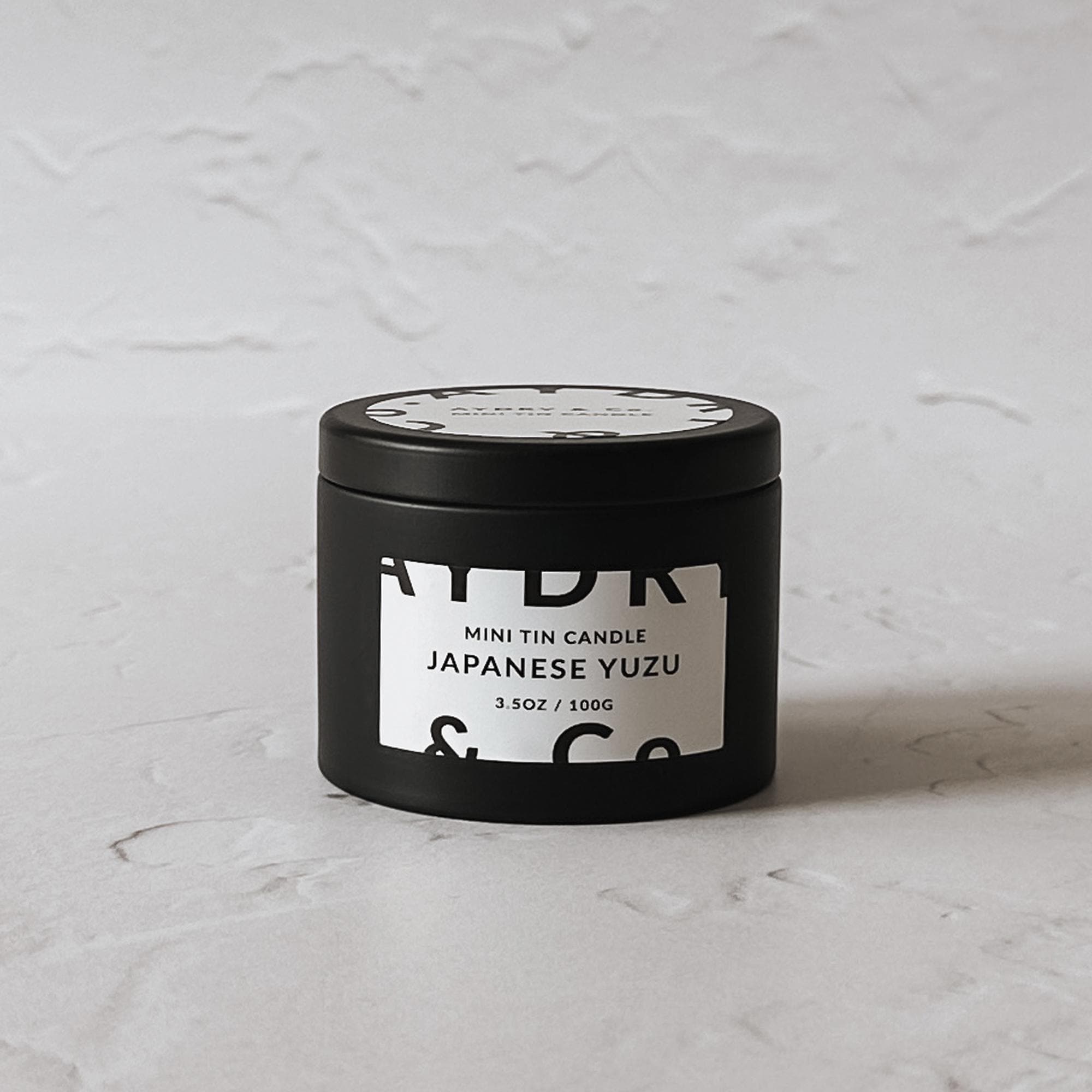 Japanese Yuzu Mini Tin Candle: Coconut Soy Wax, Wooden Wick - Etsy