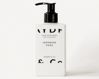 Japanese Yuzu Hand and Body Wash, Citrus Liquid Soap with Pump, 10 oz