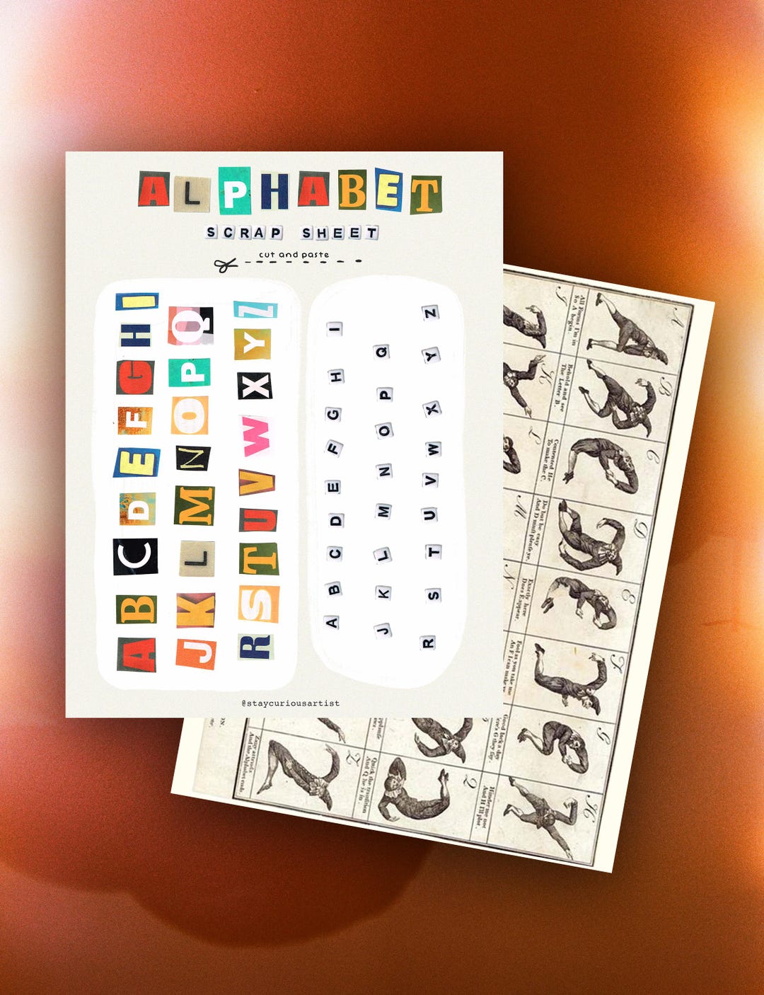 Alphabet Scrap Sheet - Ransom Letters Printable, Alphabet Bundle ...