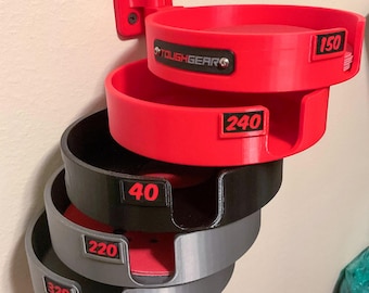Swiveling 3" 5” OR 6" Sanding Disc Holders – Wall Mount Organizer 3D Printed