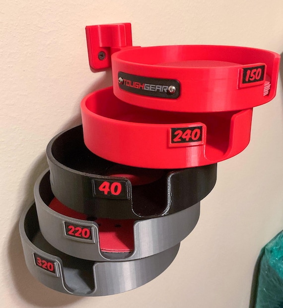 Swiveling 3" 5” OR 6" Sanding Disc Holders – Wall Mount Organizer 3D Printed