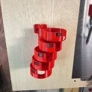 Swiveling 3" 5” OR 6" Sanding Disc Holders – Wall Mount Organizer 3D Printed image 7