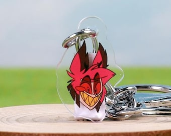 Mini Alastor Acrylic Phone Charm or Keychain, 1 inch, Double-Sided, Hazbin Hotel Inspired