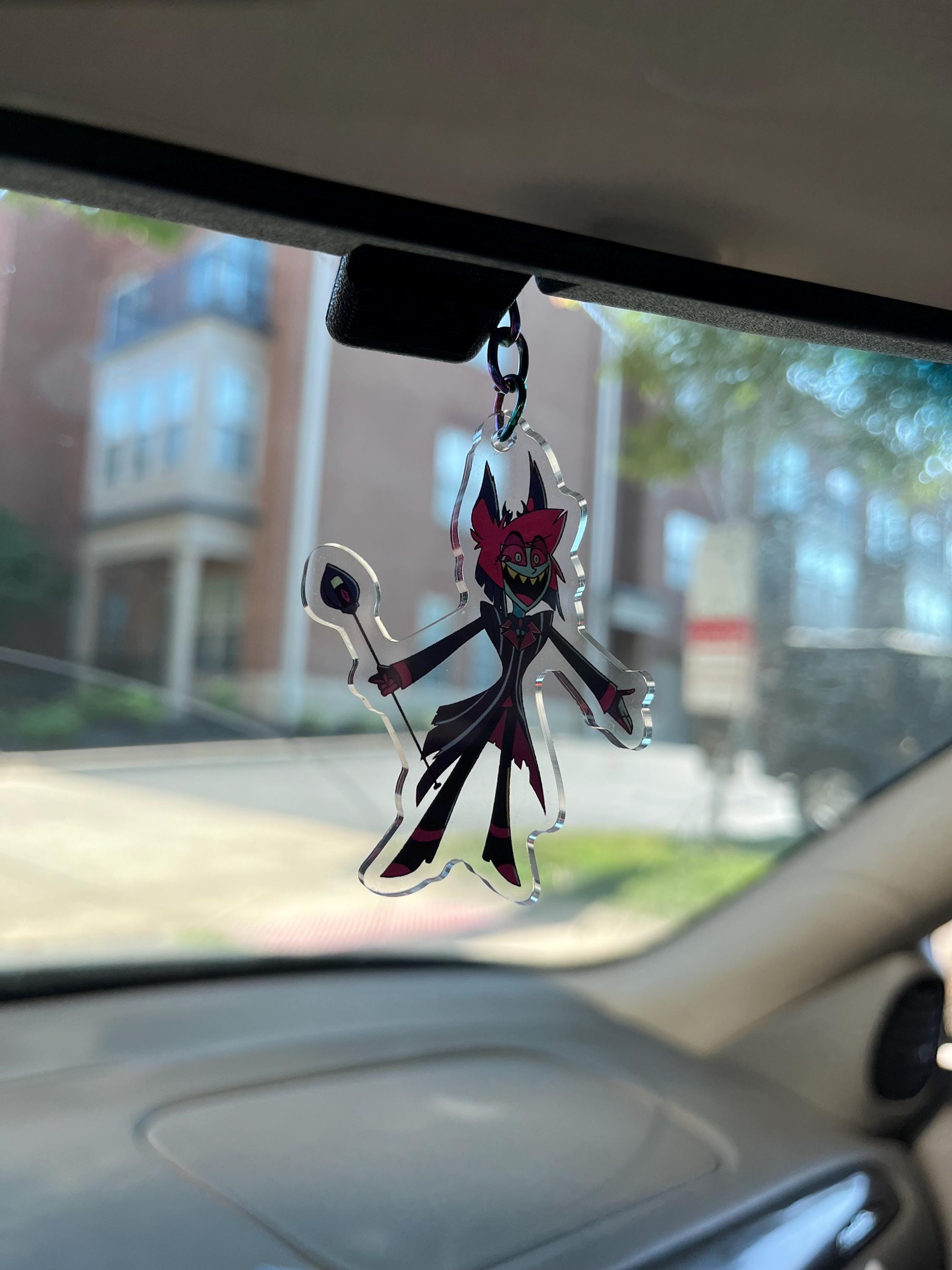 DOUBLE-SIDED Alastor Acrylic 2.5-inch Keychain! Hazbin Hotel Inspired ...