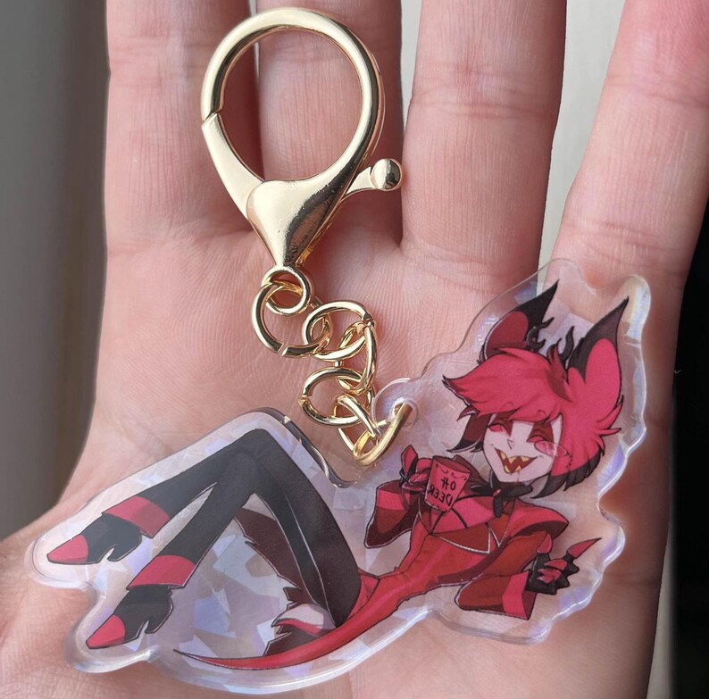 Hazbin Hotel Alastor Inspired Keychain: 