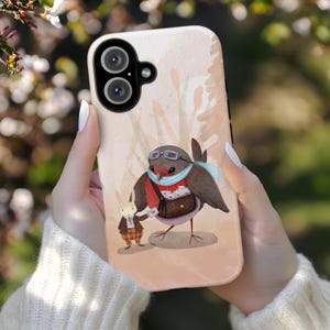 Liebesbrief Handyhülle, Handgemachte Hase und Messenger Vogel Robuste Hülle, Valentinstag Geschenk für iPhone 16 15 14 - Samsung S24 S23 - Google Pixel