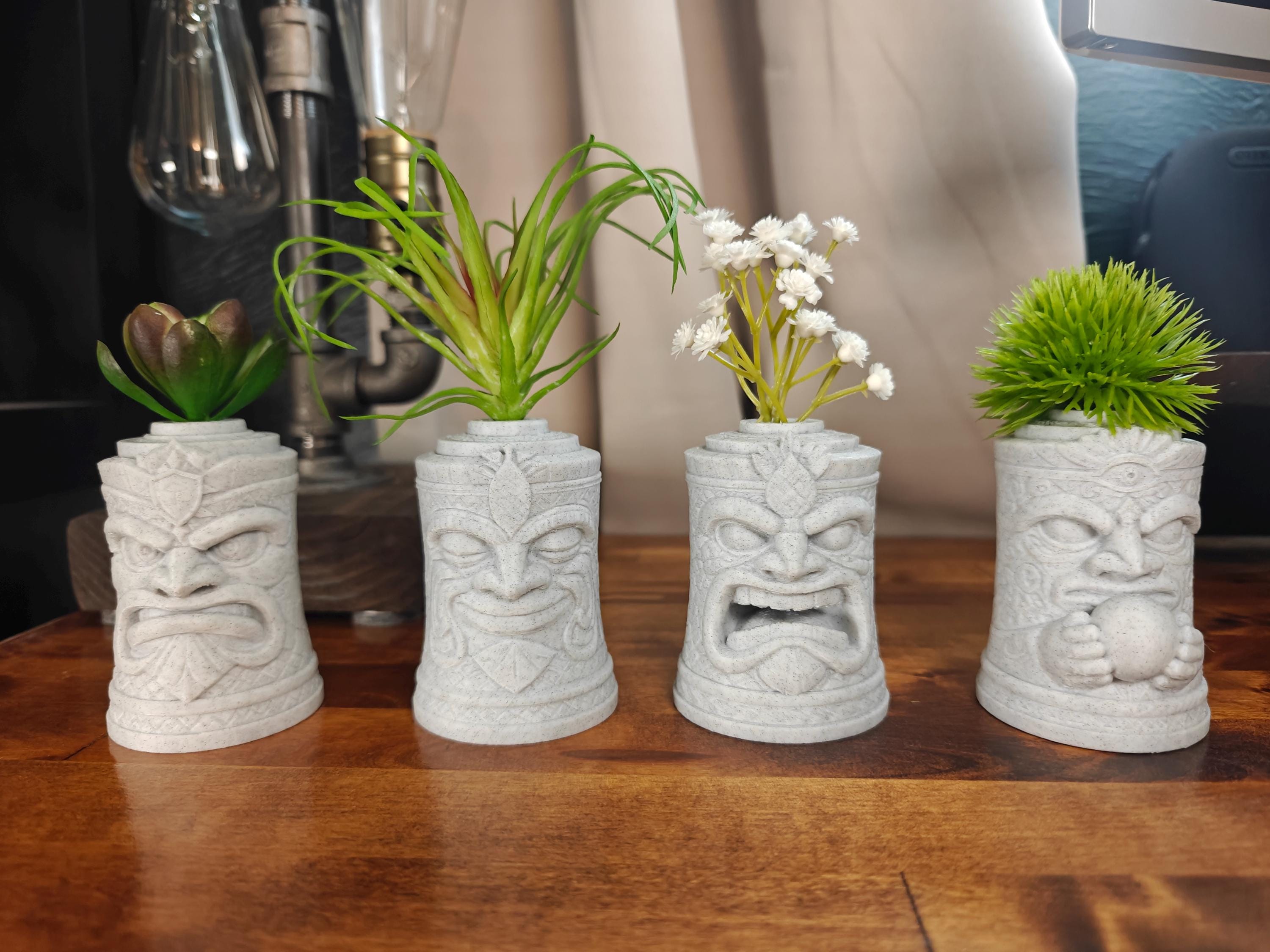 Tiki planter pot - Etsy 日本