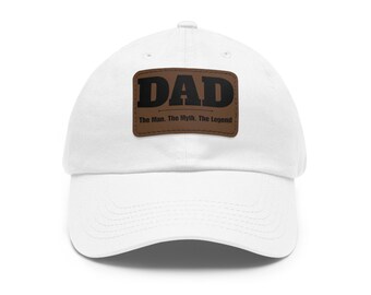 Leather Patch Dad Hat: Unisex Cotton Twill Baseball Cap