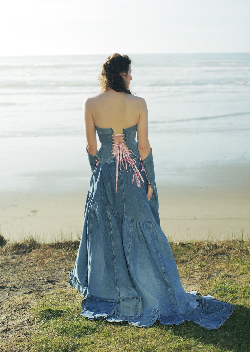 Custom Jean Denim Ballroom Gown Cinderella Dress Canadian Etsy