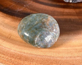 Natural Grey Green Jasper Palm Stone | 80 grams weight | Freeform Rounded | 400 Carats Soothing Palm Fit Natural Fidget Polished Tumbled FF