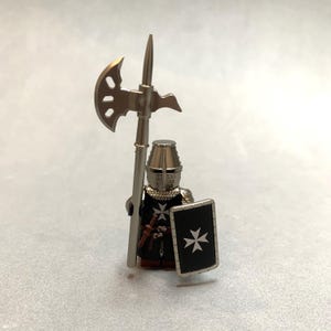 5 X Custom Ritter Johanniter mit Kampfhelm Baustein Figur
