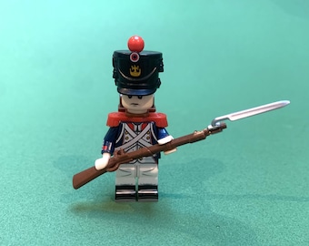 10 X Custom French Fusilier building block figures