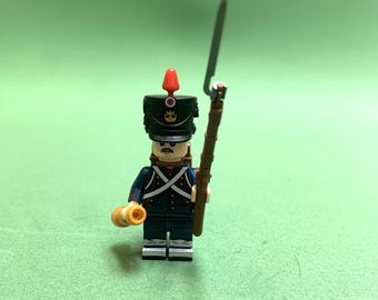 10 X Custom French Artillery soldier building block figure