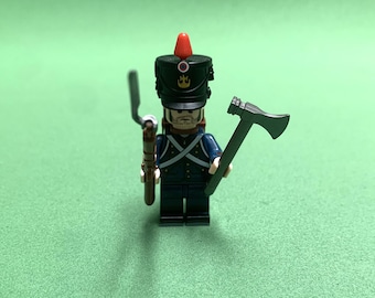 10 X Custom French Artillery soldier building block figure